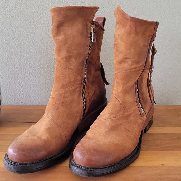 A.S.98 womens brown leather boots. Size EU39 - Picture 1 of 7